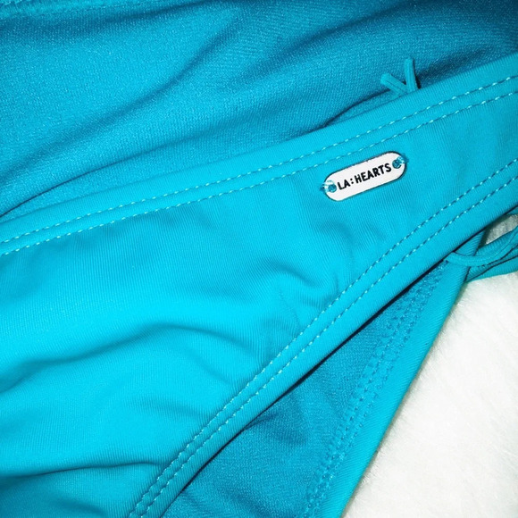 LA Hearts Large turquoise tassel bikini bottoms - Picture 2 of 4
